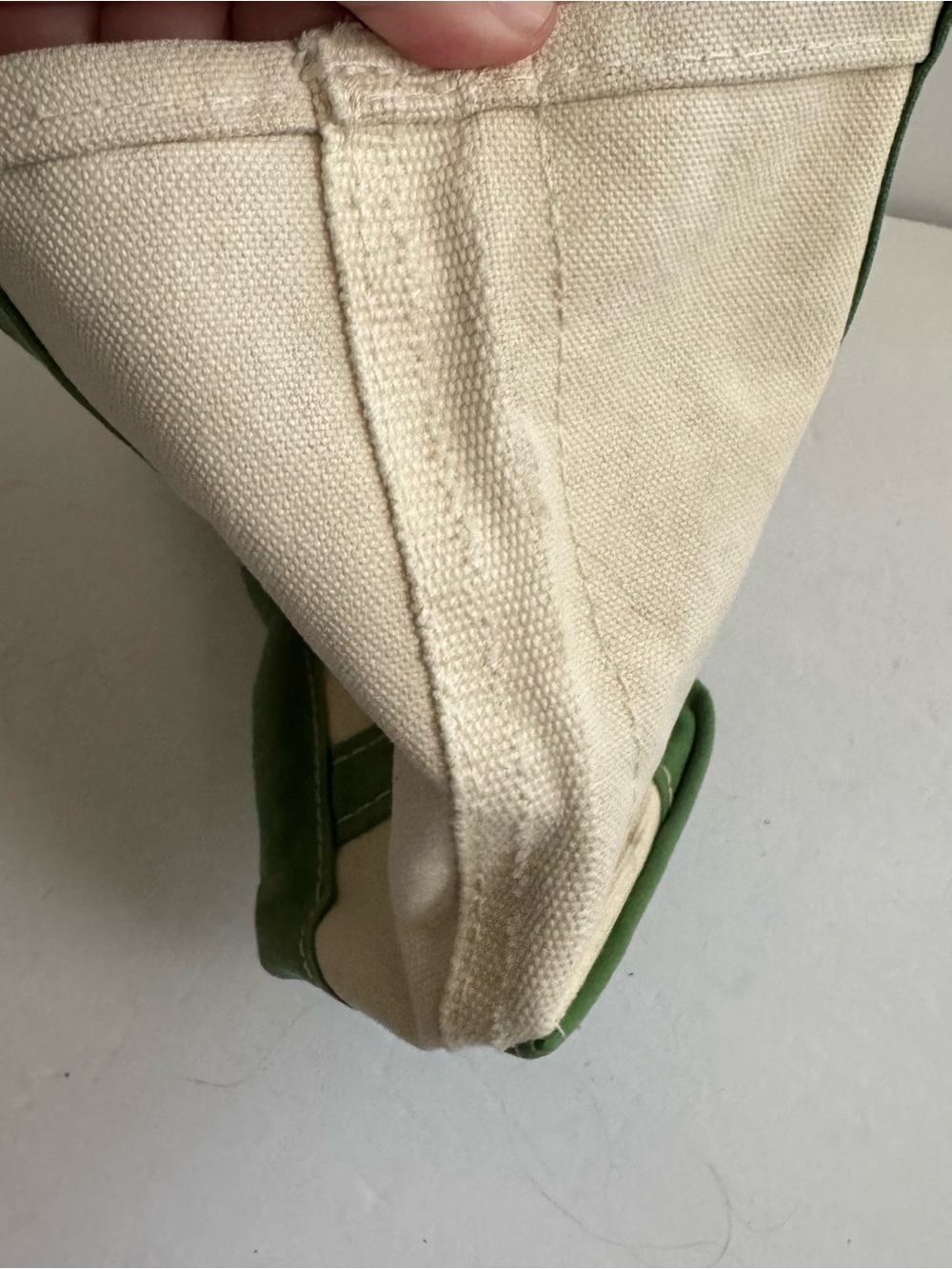 Vintage L.L. Bean Boat And Tote Small Green Canvas Open Top USA Preppy Coastal - Picture 15 of 15